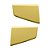 Aplique Tela Grade Superior Para Scania S5 Dourado Par - Imagem 1