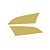Aplique Superior Entrada Ar Liso p Scania NTG RS Dourado - Imagem 1