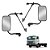 Espelho Retrovisor Vw 8.120/8.140/8.150 Completo 2 Unidades - Imagem 1