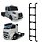 Escada Volvo Fh/Nh Cabine Baixa Preto 5 Degraus 1650mm - Imagem 1