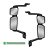 Par Retrovisor p Iveco Tector/Cursor Convexo c Desembaçador - Imagem 2