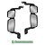 Espelho p Retrovisor Iveco Hi-Road Convexo c Desemb LD LE - Imagem 2
