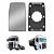 Vidro c Base Retrovisor para Cargo Euro 3 2012 Convexo Médio - Imagem 1