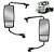 Par Espelho Retrovisor p Mercedes Atron 1635 Convexo Bifocal - Imagem 2