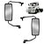 Conjunto Retrovisor para MB 1634/1938 Convexo LD LE - Imagem 2