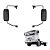 Conjunto Espelho Retrovisor p Mercedes 712C/912C/914C - 19mm - Imagem 3