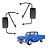 Conjunto Espelho Retrovisor para C10 D10 F-1000 Kombi Toyota - Imagem 4