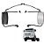 Conjunto Espelho Retrovisor para Mercedes-Benz 608D - 16mm - Imagem 3