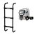 Estribo para Scania P/G NTG 2019 2020 2021 - 3 Degraus Preto - Imagem 1