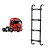 Estribo Traseiro p Iveco Hi-Road 4 Degraus - 1480mm - Preto - Imagem 1