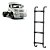 Estribo Traseiro p MB 1935/1941/1938 4 Degraus 1400mm preto - Imagem 1
