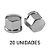Kit 20 Capa Plástica de Porca de Roda 21mm Cromada - Fabbof - Imagem 1