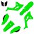 Kit Plástico R1DE CRF 250F 2013 2014 2015 2016 2017 - Verde - Imagem 1