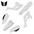 Kit Plástico R1DE CRF 250F 2008 2009 2010 2011 2012 - Branco - Imagem 1