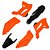 Kit Plástico R1DE XR 250 2012 2013 2014 2015 - Laranja/Preto - Imagem 1
