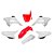Kit Plástico R1DE CRF 230 2016 2017 2018 2019 -- Vermelho - Imagem 1