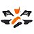 Kit Plástico R1DE CRF 230 2012 2013 2014 2015 - Laranja OEM - Imagem 1