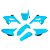 Kit Plástico R1DE CRF 230 2018 2019 2020 2021 2022-Azul Neon - Imagem 1