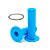 Par Manopla Diamond Waffle (C/ Arame Inox) - Azul Neon - Imagem 1