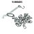 Kit Corrente Da Tampa 6mm Com Corrente Zincado Branco - 15un - Imagem 1