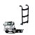 Escada Traseira Ford Cargo 2008 2009 2010 3 Degraus Preto - Imagem 1