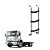 Escada Traseira Ford Cargo 2008 2009 2010 3 Degraus Cromado - Imagem 1