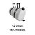 Corote Barrica Agua Caminhão 42 Litros Branco C/Suporte 6 Un - Imagem 3