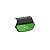 Lanterna Lateral Diamante Saida Fios Com Suporte Verde 2un - Imagem 1