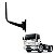 Braço Espelho Ford Cargo Lado Esquerdo Codigo BF5X802417A - Imagem 1