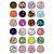 Kit 24 Enfeites para Decorações de Unhas Glitter Encapsulamento Multicolor - Imagem 1