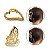Kit 2 Prendedores de Cabelo Metal Dourado Borboleta Coração - Imagem 1