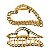 Kit 2 Prendedor Presilha Cabelo Coração Dourado Correntes - Imagem 4