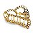 Kit 2 Prendedor Presilha Cabelo Coração Dourado Correntes - Imagem 3