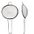 Kit 3 Peneiras Coar Polvilhar Aço Inox Cozinha Medidas Pequena Média e Grande - Imagem 3