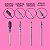 Kit 7 Broca Cerâmica Tungstênio Diamantada, Escovinha Macia Limpeza, Polidora + Suporte Rosa com Tampa de Acrílico Transparente - Imagem 3
