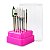 Kit 7 Brocas de Cerâmica Variadas + Broca Diamantada Extra Forte + Escovinha Limpeza Cerdas Macias + Broca de Polimento +Suporte Rosa com Tampa de Acrílico Manicure Alongamento de Unhas - Imagem 5