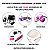 Kit 3 Brocas Polidoras Coloridas + 2 Diamantadas Finas + 1 Cerâmica Large Barrel + 1 Limpeza Escovinhas Cerdas + Suporte Rosa com Tampa de Acrílico Transparente - Imagem 3