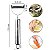 Kit 3 Peças Descascador Cortador Ralador Faca Tradicional Aço Inox Cozinha Multifuncional Utensílios - Imagem 3