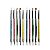Kit 10 Pincéis e Boleadores Coloridos Design de Unhas Alongamento Desenhos Nail Art Manicure Designer - Imagem 2