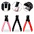 Kit 3 Cortadores de Unhas Lâminas Afiado Coletor Automático Manicure Multicolor - Imagem 1