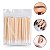 500 Palitos Madeira Ponta Algodão Fina Descartável Manicure Limpeza Esmalte Design Sobrancelha Henna - Imagem 1