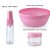 Kit Skin Care Rosa Argila Mini Frasco Spray Esponja Limpeza Facial Pote Misturas Espátula Aplicação Pincel Colher Medidas Pote com Tampa - Imagem 2