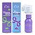 Kit Líquido Monomer Sachê 30ml + Pó Acrílico Super Clear 30g Vòlia + Pote Branco com Tampa Vedação Gel 30ml + Frasco Reuse-me Roxo 60ml Alongamento Nail Art Unhas Decoradas Manicure - Imagem 1