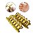 Kit 12 Presilhas Metal Curvatura C Modelagem Design Alongamento Unhas de Gel Fibra Dourado 31mm - Imagem 1