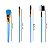 Kit 8 Pincéis Maquiagem Escovinha Olhos Sobrancelha Boca Sombra + Esponja Redonda de Veludo Pó Compacto Contorno Make, Arte Sedução - Imagem 4