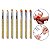 Kit 7 Pincéis Unhas Acrílicas Alongamento Gel Fibra de Vidro Nail Designer Cabo de Glitter Aplicação Nail Art Manicure - Imagem 1