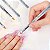 Kit 7 Pincéis Unhas Acrílicas Alongamento Gel Fibra de Vidro Nail Designer Cabo de Glitter Aplicação Nail Art Manicure - Imagem 2