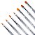 Kit 7 Pincéis Unhas Acrílicas Alongamento Gel Fibra de Vidro Nail Designer Cabo de Glitter Aplicação Nail Art Manicure - Imagem 3