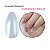 Kit 100 Unhas Postiças Almond Amendoada Curta Pequena Transparente Fácil Aplicação Longa Duração Alongamento Decoração Manicure - Imagem 4