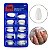 Kit 100 Unhas Postiças Almond Curta Branca Pequena Leitosa Natural Lisa Manicure Fácil Aplicação Longa Duração - Imagem 1